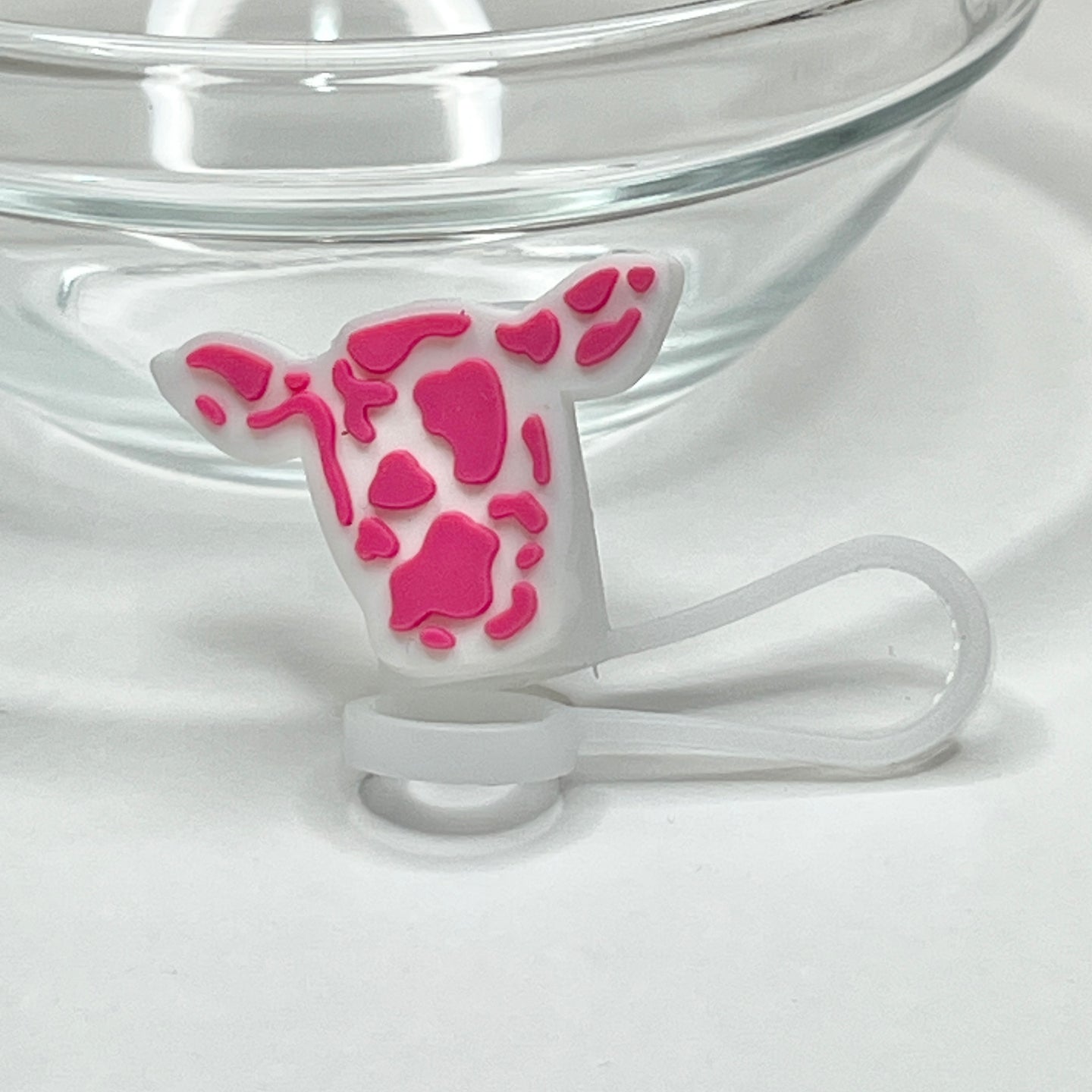 Small Pink Ollie Straw Topper